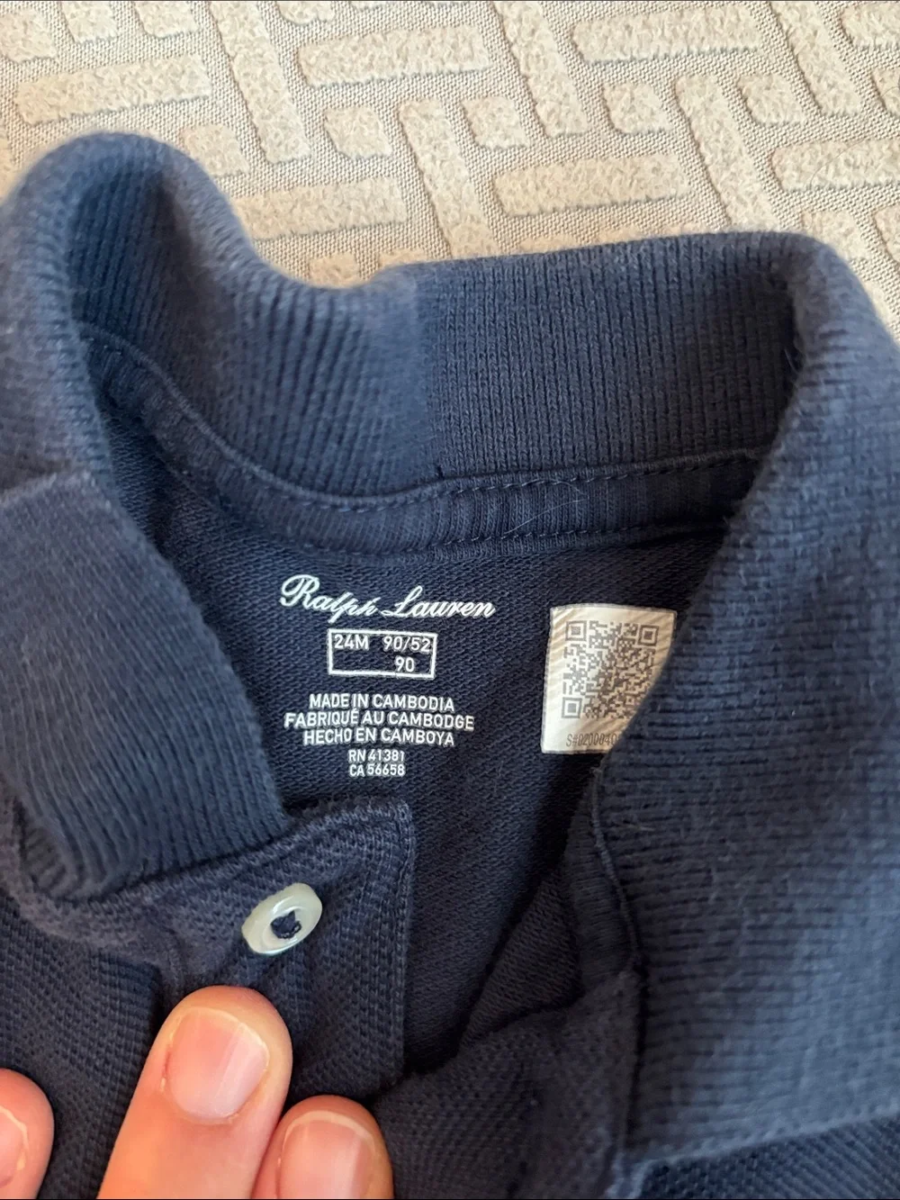 Ralph Lauren Navy Polo with Red Pony Embroidery